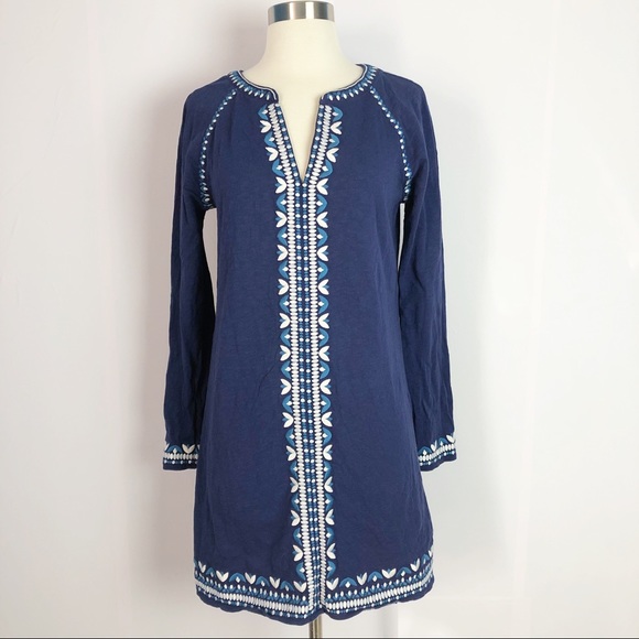 Boden Dresses & Skirts - Boden Blue & White Embroidered Dress